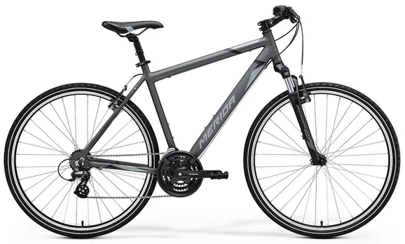 Kalnų dviratis Merida Crossway 10-V, 28", 2022, pilkas