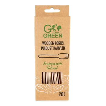 Gogreen Medinės šakutės, 20 vnt.
