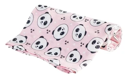 Rankšluostis BOC0307-BAMBŪKINIS NIPPLIS 75X75 PANDA ROŽINIS kaina