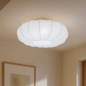 Lindby Lubų šviestuvas Helin, baltas, Ø 60 cm, tekstilė, 3 x E27