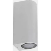 LEDS-C4 Lauko sieninis šviestuvas "Bob Double", baltas, plotis 7 cm, aliuminis