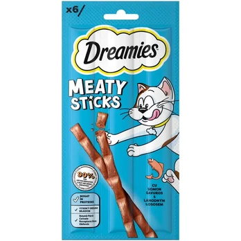 Mėsos lazdelės su lašiša DREAMIES, 30 g