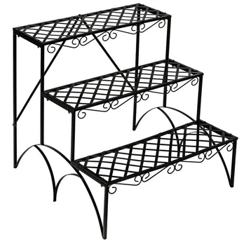 Trijų pakopų gėlių stovas 60 cm