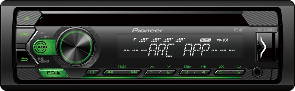Automagnetola Pioneer, DEH-S120UBG CD RDS magnetola su USB, Aux įėjimu, FLAC
