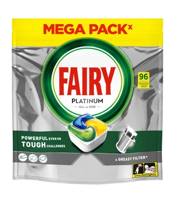 Fairy Platinum All in One Lemon indaplovės kapsulės 96 vnt.