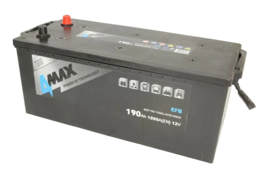 Akumuliatorius 4MAX BAT190/1050L/EFB/4MAX 12V 190Ah 1050A K+