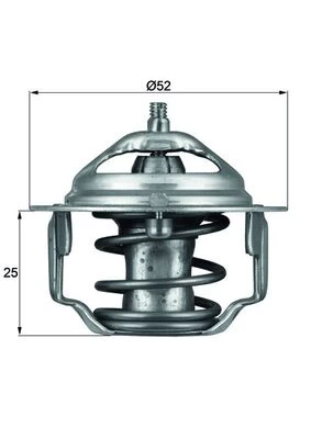 termostatas, aušinimo skystis MAHLE TX 64 88