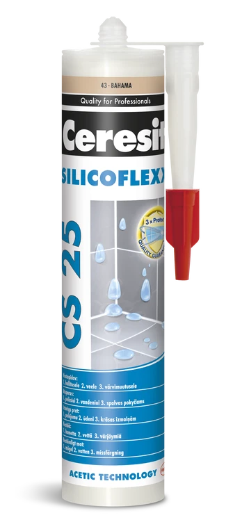Hermetikas Ceresit Cs25/43, 280 ml, smėlio ruda