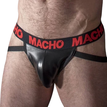 Macho Underwear MACHO - MX25RC JOCK Raudonas LEATHER M