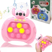 Elektroninis žaidimas Pop it memory Stitch rožinis kaina