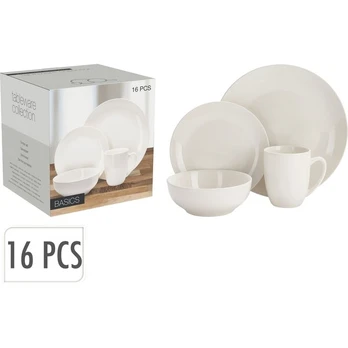Pietų serviso rinkinys Basics, baltas, 16 vnt.