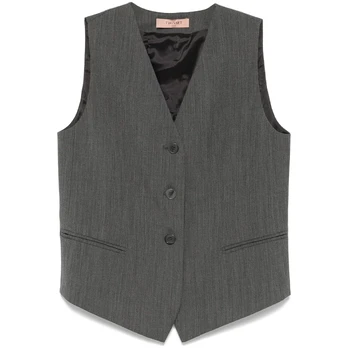 Palaidinės moterims, Pilka, Stretch wool vest