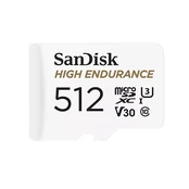 SanDisk High Endurance, MicroSDXC, 512 GB, balta - Atminties kortelė