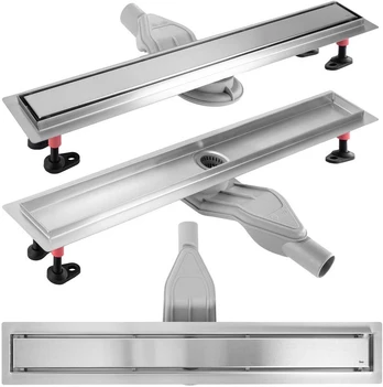 Dušo latakas REA Neox Superflow, Brushed Steel, 50 cm