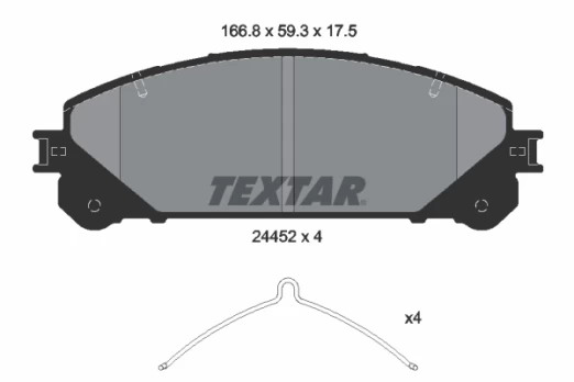 TEXTAR 2445201 Brake pad set