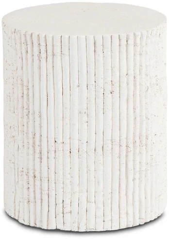 Mebel Elite Apvalus staliukas, Ø 38 cm, kreminis