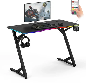 Rašomasis stalas „SENSE7 VOLT RGB“, juodas, 120x60