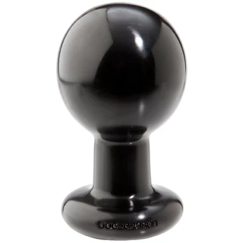 Doc Johnson Round Plug Large Black - Anatomic Intimate Trainer 4"