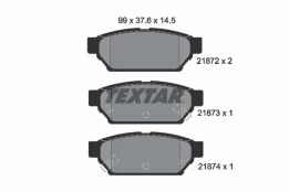 Stabdžių trinkelių rinkinys, diskinis stabdys TEXTAR 2187202 kaina