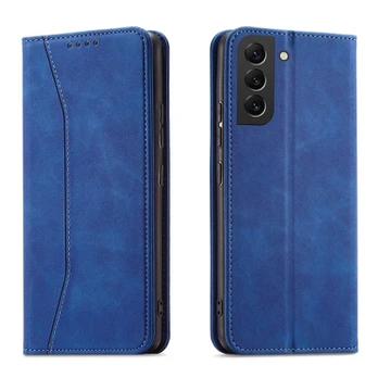 Dėklas Magnet Fancy Case for Samsung Galaxy S22 + (S22 Plus) Mėlynas