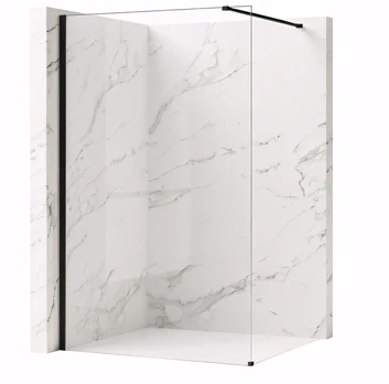 Dušo siena Rea Flexi Transparent / Juodas 70