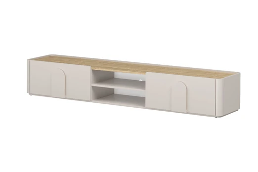Tv Set Amilio 220 Cm - Cashmere / Oiled Oak / Cashmere Handles