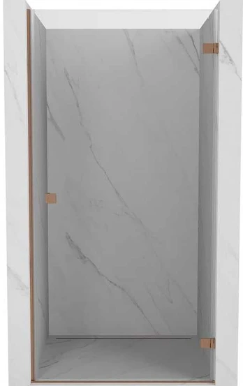 Dušo durys Mexen Lunar-B, dešinė, 70 cm, transparent/brushed copper