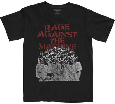 Rock Marškinėliai Rage Against The Machine Crowd Masks, Dydis: M