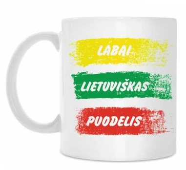 Labai lietuviškas puodelis