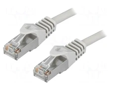 Patch cord | F/UTP | 5e | stranded | CCA | PVC | grey | 3m | 26AWG kaina