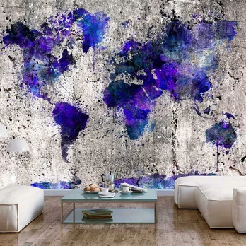 Artgeist Fototapetas - World Map: Ink Blots
