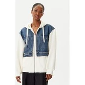 Desigual Džemperis Trucker 25WWSK06 Écru Loose Fit