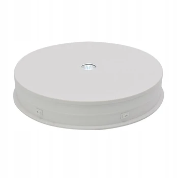Stilingas elektrinis besisukantis ekranas, patefonas, apkrova 25 kg, 30 cm, baltas