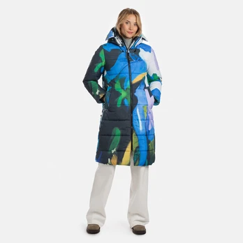 Huppa Moteriškas žieminis paltas JOVIA, blue pattern