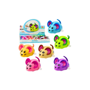 Lean Toys Wind-up Mouse, Drives, Moves Tail, 8cm, Mix Color