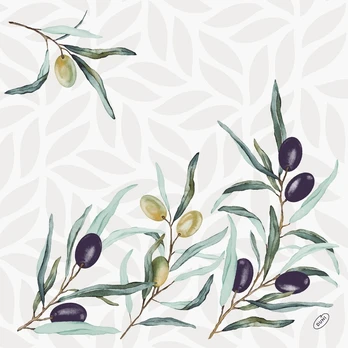 Servetėlė BIO DUNISOFT Olive Garden 40 x 40 cm. (60 vnt.)