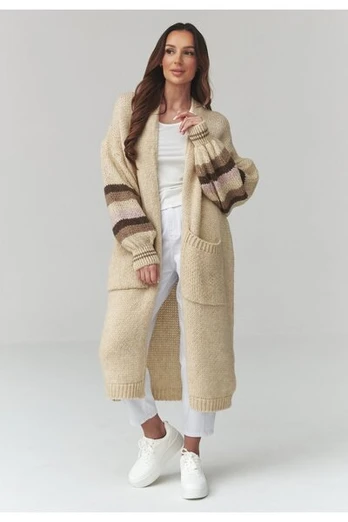 Kardiganas moterims Makadamia, beige, Universalus