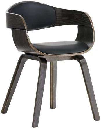 Kėdė 'Kingston Leatherette' juoda/pilka