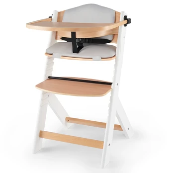 Maitinimo kėdutė KinderKraft Enock with Pillow, ruda/balta