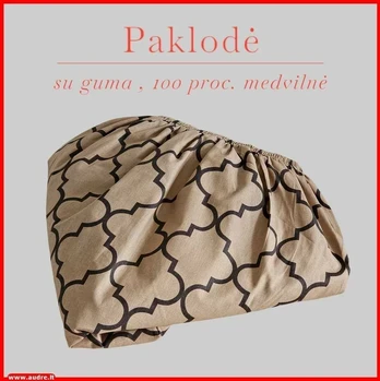 Paklodė su guma - 140x200+20cm.