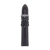 Zeppelin leather strap black, 22 mm kaina