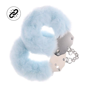 Ouch By Shots Heavy-duty Fluffy Handcuffs - Powder Mėlyna