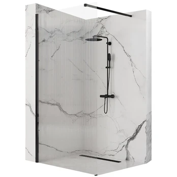 Walk-in dušo sienelė Rea Aero Intimo, Juodas Mat, 120 cm
