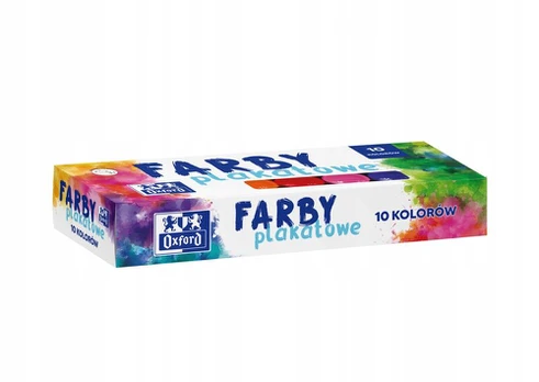 Oxford plakatų dažai, 10 spalvų, 20 ml