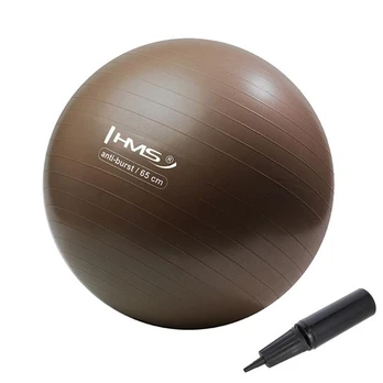 Gimnastikos kamuolys HMS YB02N, rudas, 65 cm