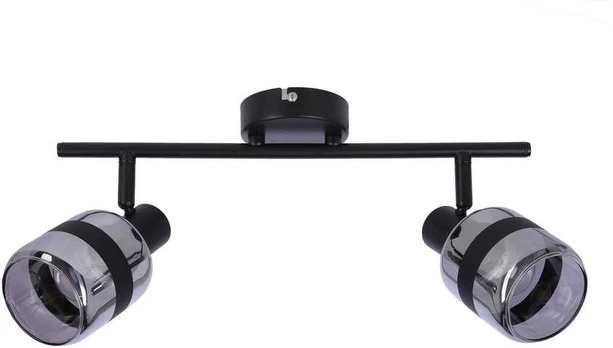 YUKI STRIP LAMP Matinis Juodas 2X15W E14 SMOKE LAMP