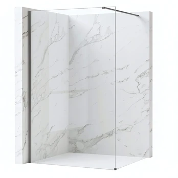 Walk-In dušo sienelė Rea Flexi, Transparent / Titanium, 100 cm