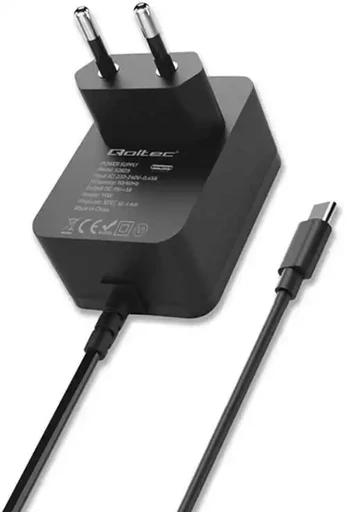 Qoltec Įkroviklis Super FAST PD for Raspberry PI 4 | USB-C | 15W | 5V | 3A | Juoda
