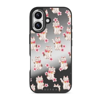 Maneki Neko - iPhone 17 Case, Elite Mirror Dark (MagSafe) / Silver