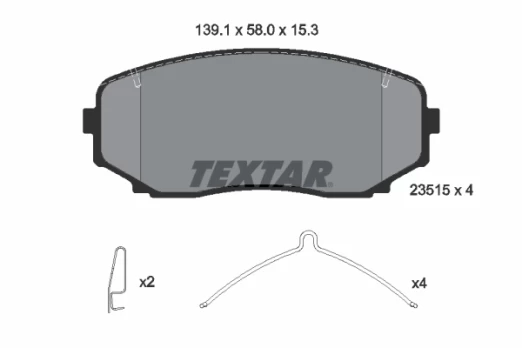 TEXTAR 2351505 Brake pad set